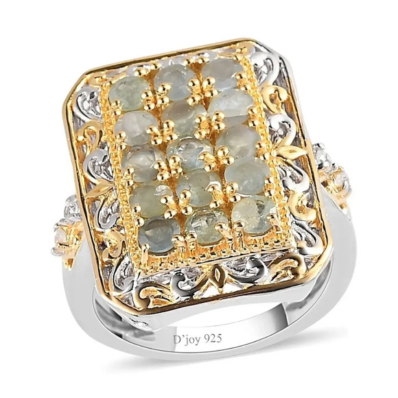 Narsipatnam Alexandrite and Natural White Zircon Cluster Ring - Picture 10 of 10